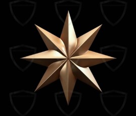 AI-generated metallic logo designs polished gold, silver, and chrome metallic symbol logos for business branding. 38 UHD logo concepts ready for your company by Art by Innovation.