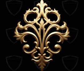 AI-generated metallic logo designs polished gold, silver, and chrome metallic symbol logos for business branding. 38 UHD logo concepts ready for your company by Art by Innovation.