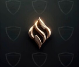 AI-generated metallic logo designs polished gold, silver, and chrome metallic symbol logos for business branding. 38 UHD logo concepts ready for your company by Art by Innovation.