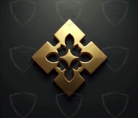 AI-generated metallic logo designs polished gold, silver, and chrome metallic symbol logos for business branding. 38 UHD logo concepts ready for your company by Art by Innovation.