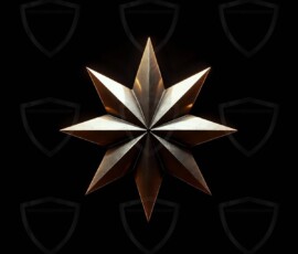 AI-generated metallic logo designs polished gold, silver, and chrome metallic symbol logos for business branding. 38 UHD logo concepts ready for your company by Art by Innovation.