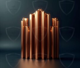 AI-generated metallic logo designs polished gold, silver, and chrome metallic symbol logos for business branding. 38 UHD logo concepts ready for your company by Art by Innovation.