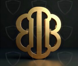 AI-generated metallic logo designs polished gold, silver, and chrome metallic symbol logos for business branding. 38 UHD logo concepts ready for your company by Art by Innovation.
