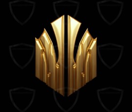 AI-generated metallic logo designs polished gold, silver, and chrome metallic symbol logos for business branding. 38 UHD logo concepts ready for your company by Art by Innovation.