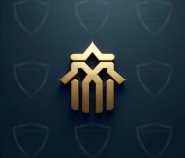 AI-generated metallic logo designs polished gold, silver, and chrome metallic symbol logos for business branding. 38 UHD logo concepts ready for your company by Art by Innovation.