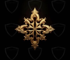 AI-generated metallic logo designs polished gold, silver, and chrome metallic symbol logos for business branding. 38 UHD logo concepts ready for your company by Art by Innovation.