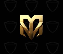 AI-generated metallic logo designs polished gold, silver, and chrome metallic symbol logos for business branding. 38 UHD logo concepts ready for your company by Art by Innovation.