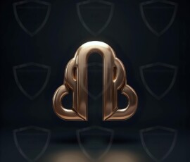 AI-generated metallic logo designs polished gold, silver, and chrome metallic symbol logos for business branding. 38 UHD logo concepts ready for your company by Art by Innovation.
