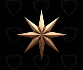 AI-generated metallic logo designs polished gold, silver, and chrome metallic symbol logos for business branding. 38 UHD logo concepts ready for your company by Art by Innovation.