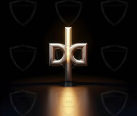 AI-generated metallic logo designs polished gold, silver, and chrome metallic symbol logos for business branding. 38 UHD logo concepts ready for your company by Art by Innovation.
