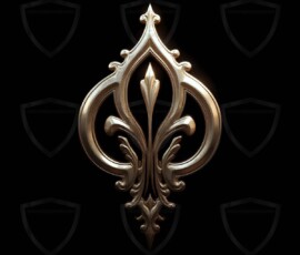 AI-generated metallic logo designs polished gold, silver, and chrome metallic symbol logos for business branding. 38 UHD logo concepts ready for your company by Art by Innovation.