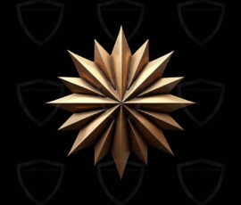 AI-generated metallic logo designs polished gold, silver, and chrome metallic symbol logos for business branding. 38 UHD logo concepts ready for your company by Art by Innovation.