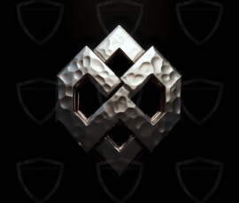 AI-generated metallic logo designs polished gold, silver, and chrome metallic symbol logos for business branding. 38 UHD logo concepts ready for your company by Art by Innovation.