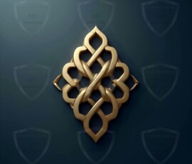 AI-generated metallic logo designs polished gold, silver, and chrome metallic symbol logos for business branding. 38 UHD logo concepts ready for your company by Art by Innovation.