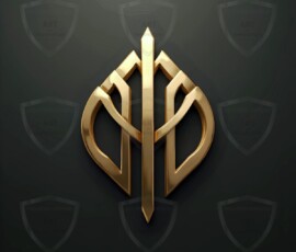 AI-generated metallic logo designs polished gold, silver, and chrome metallic symbol logos for business branding. 38 UHD logo concepts ready for your company by Art by Innovation.