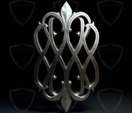 AI-generated metallic logo designs polished gold, silver, and chrome metallic symbol logos for business branding. 38 UHD logo concepts ready for your company by Art by Innovation.