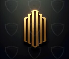 AI-generated metallic logo designs polished gold, silver, and chrome metallic symbol logos for business branding. 38 UHD logo concepts ready for your company by Art by Innovation.