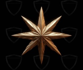 AI-generated metallic logo designs polished gold, silver, and chrome metallic symbol logos for business branding. 38 UHD logo concepts ready for your company by Art by Innovation.