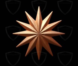 AI-generated metallic logo designs polished gold, silver, and chrome metallic symbol logos for business branding. 38 UHD logo concepts ready for your company by Art by Innovation.