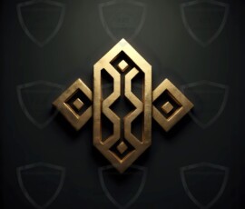 AI-generated metallic logo designs polished gold, silver, and chrome metallic symbol logos for business branding. 38 UHD logo concepts ready for your company by Art by Innovation.