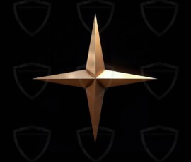 AI-generated metallic logo designs polished gold, silver, and chrome metallic symbol logos for business branding. 38 UHD logo concepts ready for your company by Art by Innovation.