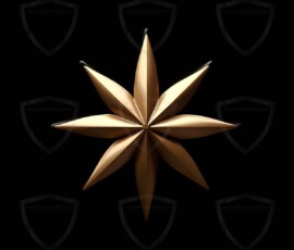 AI-generated metallic logo designs polished gold, silver, and chrome metallic symbol logos for business branding. 38 UHD logo concepts ready for your company by Art by Innovation.