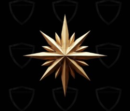 AI-generated metallic logo designs polished gold, silver, and chrome metallic symbol logos for business branding. 38 UHD logo concepts ready for your company by Art by Innovation.