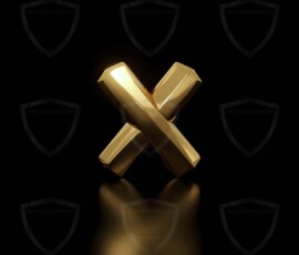 AI-generated metallic logo designs polished gold, silver, and chrome metallic symbol logos for business branding. 38 UHD logo concepts ready for your company by Art by Innovation.