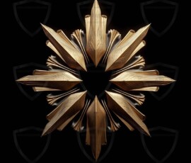 AI-generated metallic logo designs polished gold, silver, and chrome metallic symbol logos for business branding. 38 UHD logo concepts ready for your company by Art by Innovation.