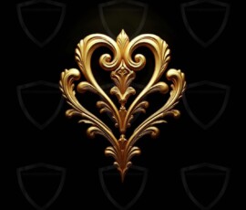 AI-generated metallic logo designs polished gold, silver, and chrome metallic symbol logos for business branding. 38 UHD logo concepts ready for your company by Art by Innovation.