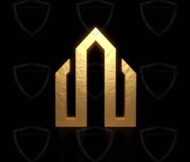 AI-generated metallic logo designs polished gold, silver, and chrome metallic symbol logos for business branding. 38 UHD logo concepts ready for your company by Art by Innovation.
