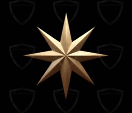 AI-generated metallic logo designs polished gold, silver, and chrome metallic symbol logos for business branding. 38 UHD logo concepts ready for your company by Art by Innovation.