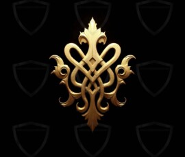 AI-generated metallic logo designs polished gold, silver, and chrome metallic symbol logos for business branding. 38 UHD logo concepts ready for your company by Art by Innovation.