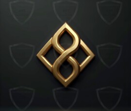 AI-generated metallic logo designs polished gold, silver, and chrome metallic symbol logos for business branding. 38 UHD logo concepts ready for your company by Art by Innovation.