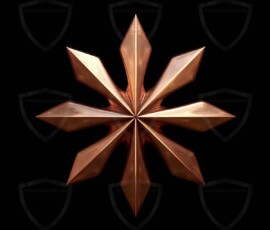 AI-generated metallic logo designs polished gold, silver, and chrome metallic symbol logos for business branding. 38 UHD logo concepts ready for your company by Art by Innovation.