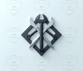 AI-generated clean simple logo designs minimal modern logos for business and personal branding. 76 UHD logo concepts ready for your company by Art by Innovation.