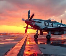 AI-generated military plane art - P-51 Mustangs, Spitfires, F-22 Raptors, vintage warbirds and modern fighters. Photorealistic UHD wallpapers by Art by Innovation.