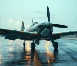 AI-generated military plane art - P-51 Mustangs, Spitfires, F-22 Raptors, vintage warbirds and modern fighters. Photorealistic UHD wallpapers by Art by Innovation.