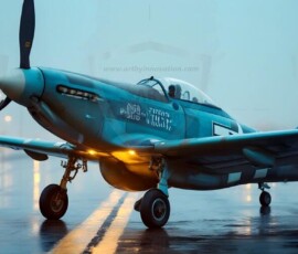AI-generated military plane art - P-51 Mustangs, Spitfires, F-22 Raptors, vintage warbirds and modern fighters. Photorealistic UHD wallpapers by Art by Innovation.