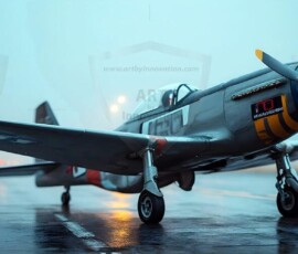 AI-generated military plane art - P-51 Mustangs, Spitfires, F-22 Raptors, vintage warbirds and modern fighters. Photorealistic UHD wallpapers by Art by Innovation.