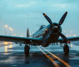 AI-generated military plane art - P-51 Mustangs, Spitfires, F-22 Raptors, vintage warbirds and modern fighters. Photorealistic UHD wallpapers by Art by Innovation.