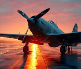 AI-generated military plane art - P-51 Mustangs, Spitfires, F-22 Raptors, vintage warbirds and modern fighters. Photorealistic UHD wallpapers by Art by Innovation.