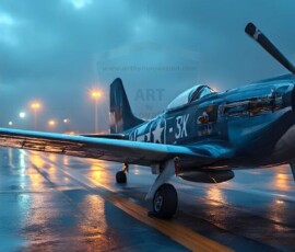AI-generated military plane art - P-51 Mustangs, Spitfires, F-22 Raptors, vintage warbirds and modern fighters. Photorealistic UHD wallpapers by Art by Innovation.