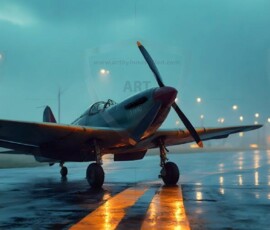 AI-generated military plane art - P-51 Mustangs, Spitfires, F-22 Raptors, vintage warbirds and modern fighters. Photorealistic UHD wallpapers by Art by Innovation.