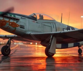 AI-generated military plane art - P-51 Mustangs, Spitfires, F-22 Raptors, vintage warbirds and modern fighters. Photorealistic UHD wallpapers by Art by Innovation.