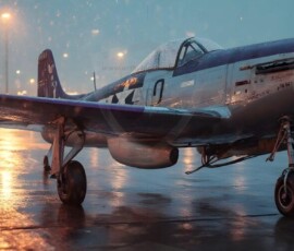 AI-generated military plane art - P-51 Mustangs, Spitfires, F-22 Raptors, vintage warbirds and modern fighters. Photorealistic UHD wallpapers by Art by Innovation.