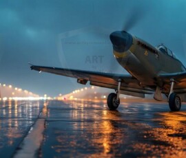 AI-generated military plane art - P-51 Mustangs, Spitfires, F-22 Raptors, vintage warbirds and modern fighters. Photorealistic UHD wallpapers by Art by Innovation.