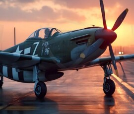 AI-generated military plane art - P-51 Mustangs, Spitfires, F-22 Raptors, vintage warbirds and modern fighters. Photorealistic UHD wallpapers by Art by Innovation.