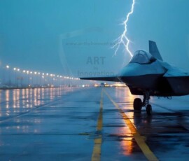 AI-generated military plane art - P-51 Mustangs, Spitfires, F-22 Raptors, vintage warbirds and modern fighters. Photorealistic UHD wallpapers by Art by Innovation.