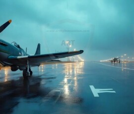 AI-generated military plane art - P-51 Mustangs, Spitfires, F-22 Raptors, vintage warbirds and modern fighters. Photorealistic UHD wallpapers by Art by Innovation.